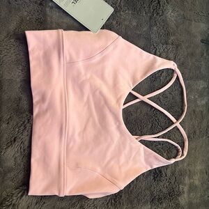 NWT Lorna Jane All Day Long Line sport bra - size M - Dusty Rose